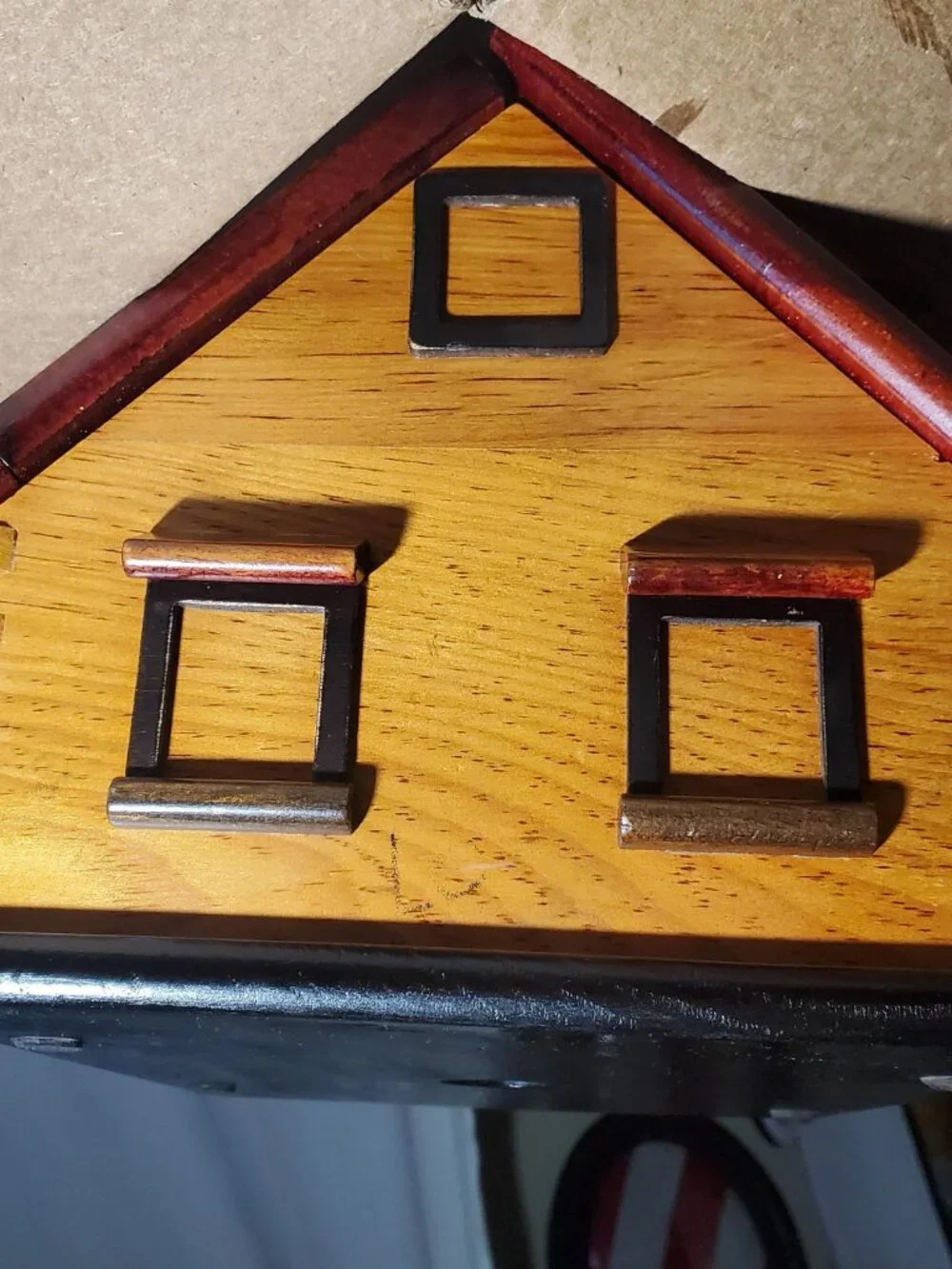 Wood House Jewelry Box - shipping included